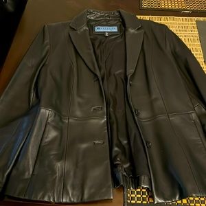 Lady leather blazer, size large, fairly new